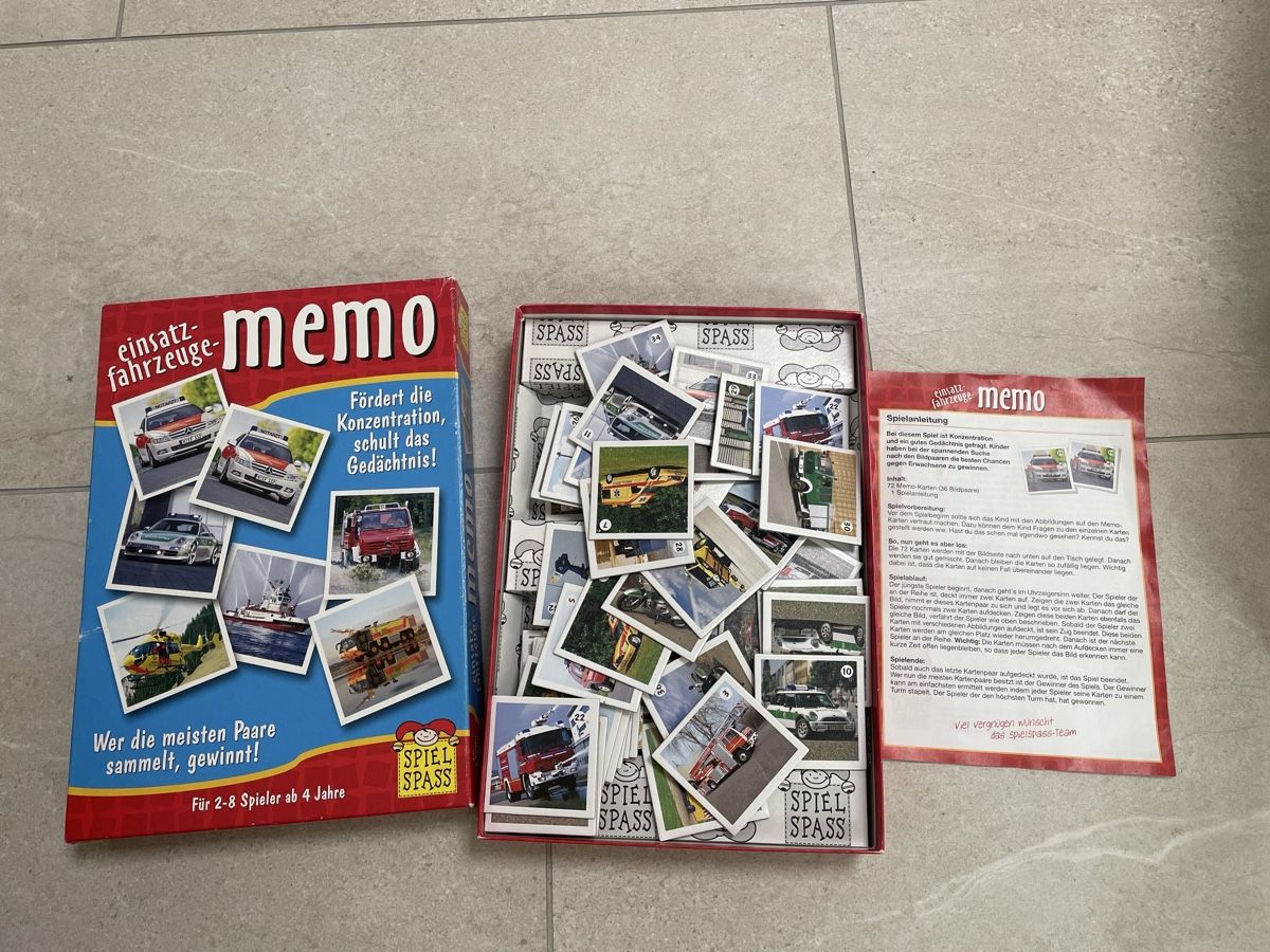 Giochi: Memory Einsatzfahrzeuge – Usato da Neerach venduto da ne11a 1