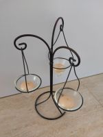 Bougeoir design en métal noir avec 3 verres 🕯️ ambiance
