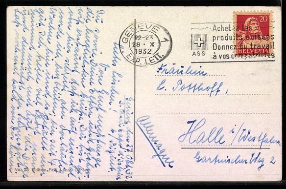 Cartoline postali: Genève, Monument Brunschwig et la Rade – Usato da Berlin venduto da bartko-reher 1