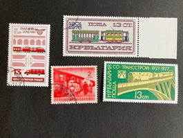 Bulgarien 1976-86 Lot Briefmarken Eisenbahn gestempelt/pfr