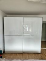 Weißer Schiebetürenschrank, 2 Türen, H220 cm, B225 cm, T65