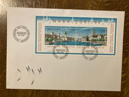 Schweiz 1984 Ersttagsbrief Block NABA 84 Zürich