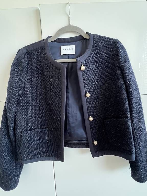 Sandro Jacken: Sandro Paris Tweed Jacke, Grösse 36, Perlenknöpfe – Gebraucht aus Breganzona von maggy_l