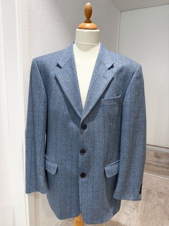 Herren Sakko Cashmere Wool Gr 52 Blau Klassisch Business