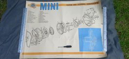 Mini BMC Zeichnung clutch and flywheel AKD 4265 P. 1087