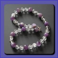 NEU: Amethyst Bergkristall Kette Collier Schmuck Edelstein