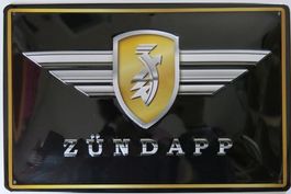 Blechschild 3D-ZÜNDAPP LOGO