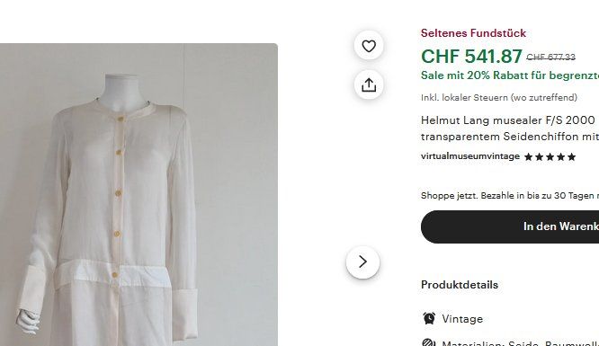 Tuniken: Helmut Lang Tunika / tunique S/M – Gebraucht aus Collonges von Auganien 7
