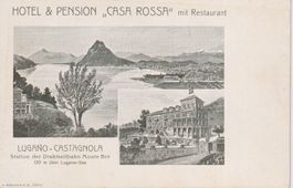 AK Castagnola - Hotel Pension "Casa Rossa" '900