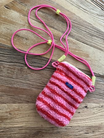 Umhängetasche Meco gestreift rosa rot neu