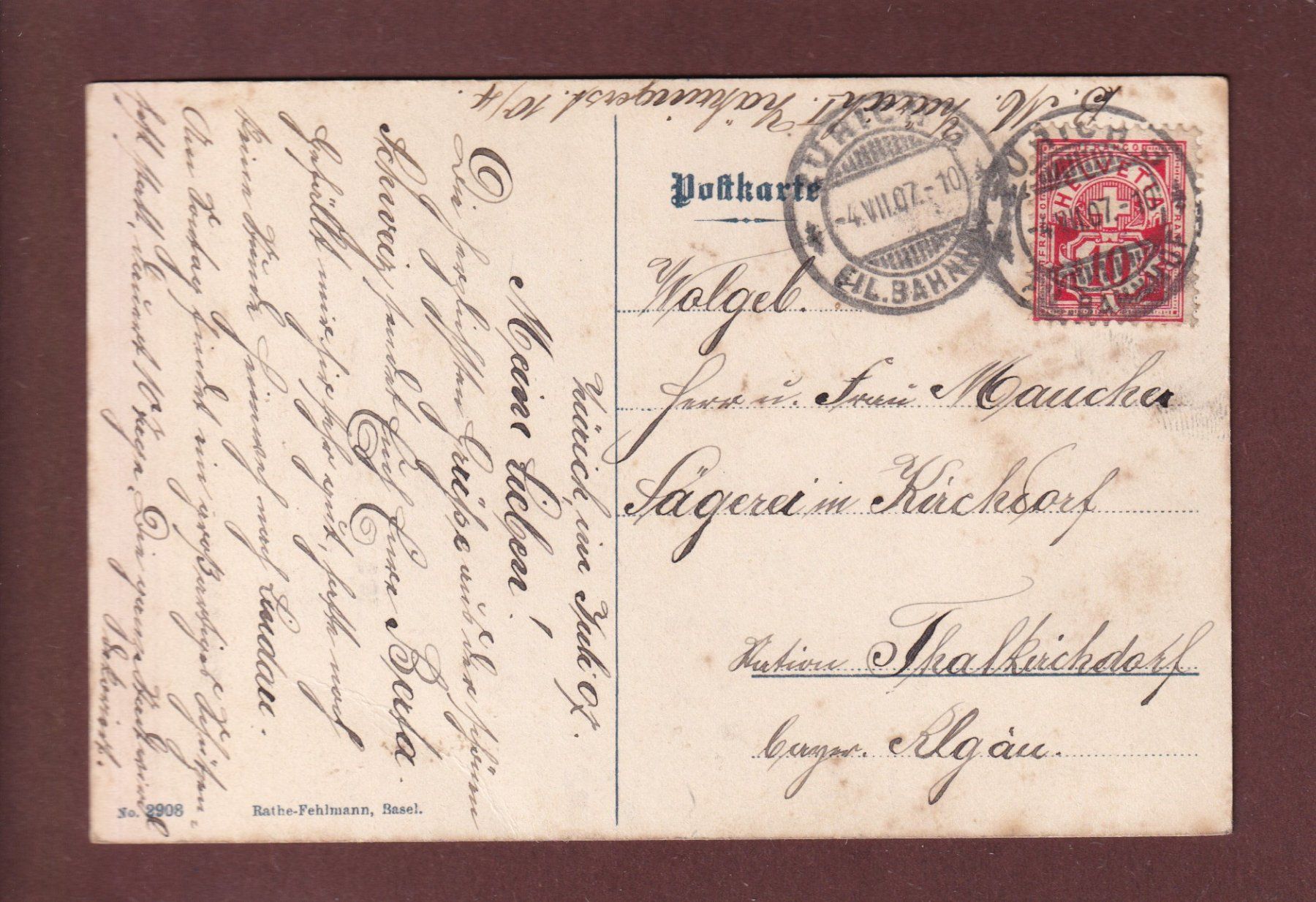 Cartes postales: ZÜRICH - Quaibrücke - 1907 – D'occasion à Pully par nicecards 1
