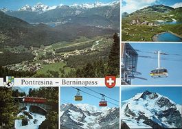 PONTRESINA-BERNINAPASS Berninabahn - Luftseilbahn