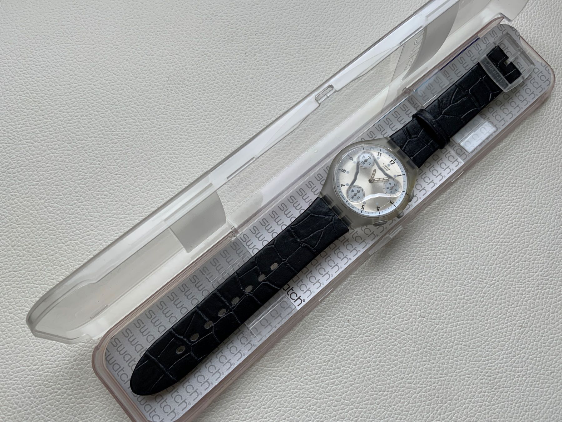 Swatch Orologi: Swatch Skin Chrono FLATZONE BLUE - ungetragen – Nuovo e nell'imballaggio originale da Wettswil venduto da rotonda 5