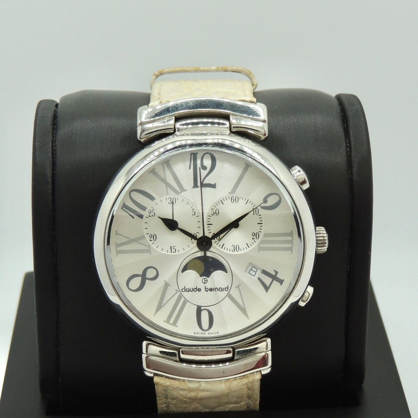 Orologi: Montre Claude Bernard Moonphase Chronograph – Usato da Lausanne venduto da DuGoutetdesCouleurs