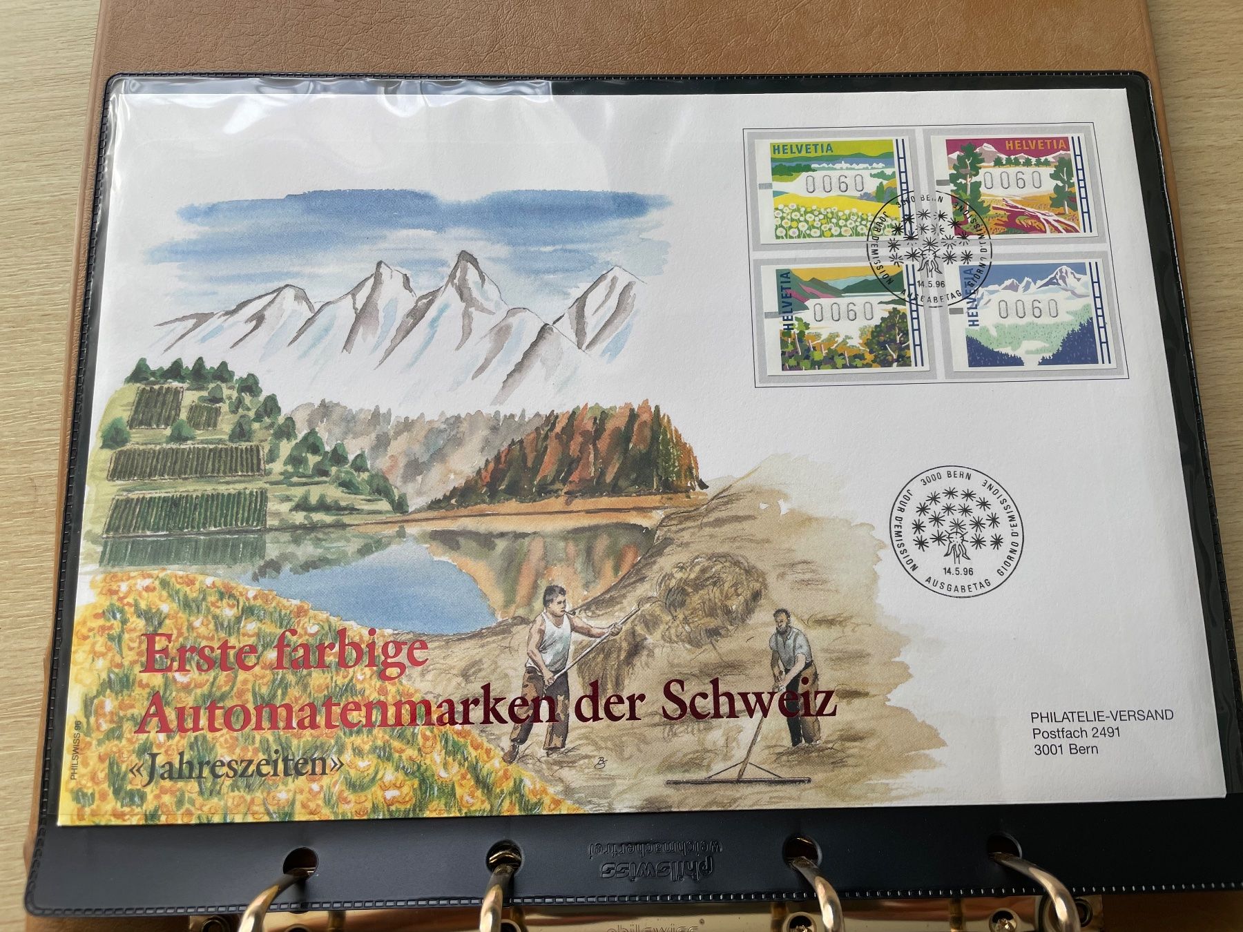 Alle Briefmarken: Magnifique classeur ouatiné à thème – Gebraucht aus Sonceboz-Sombeval von Comment2 1
