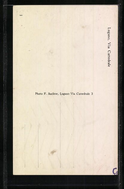 Cartoline postali: AK Lugano, Via Cattedrale – Usato da Berlin venduto da bartko-reher 1