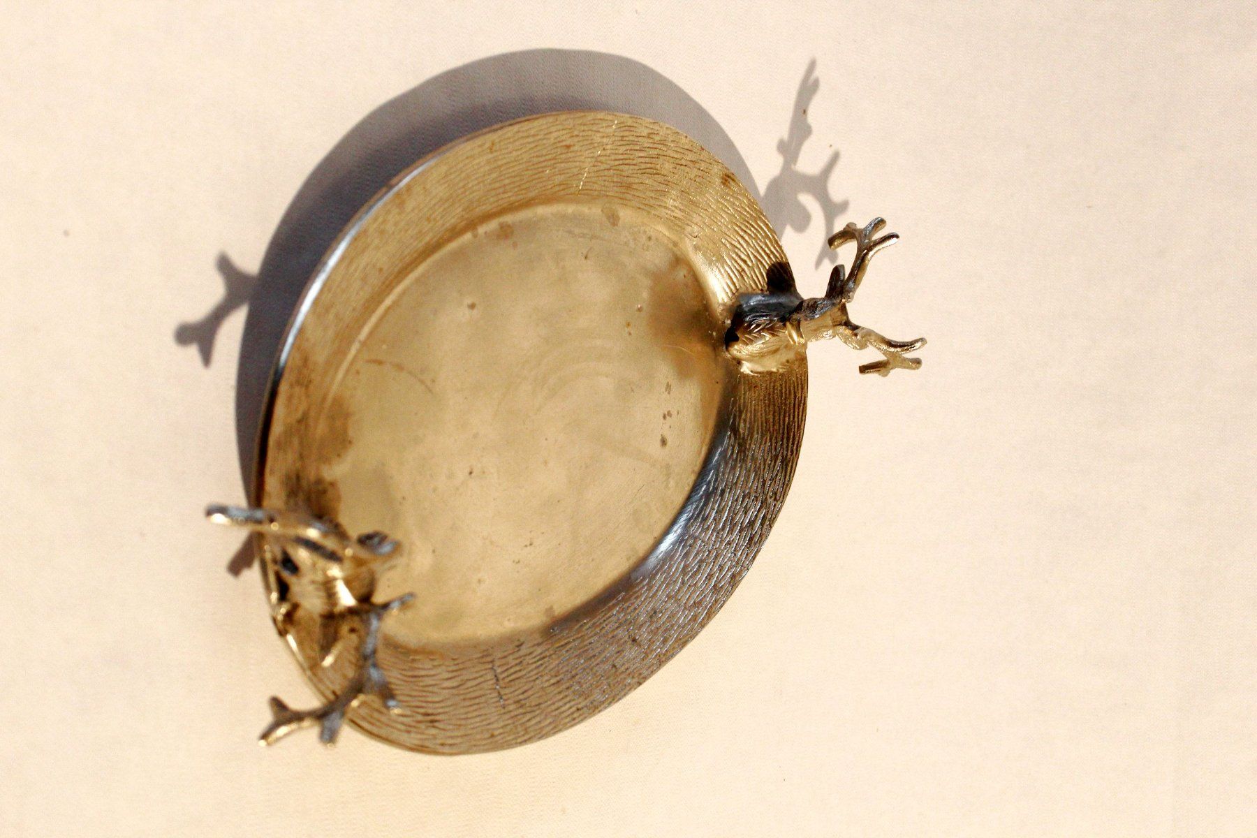 Lampade: GILDE: Design - Tableau mit Hirschköpfen, Aluminium, kultig – Usato da Bern venduto da kultiges 3