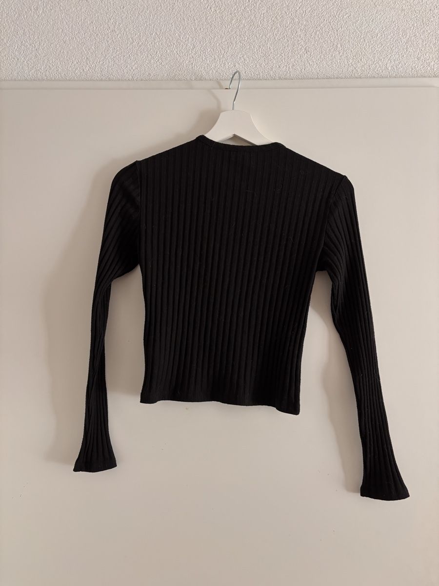 Only Pulls & Sweat-shirts: Schwarzes Langarm Top Rippenmuster – D'occasion à Lausen par Claudj1 1