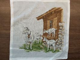 Taschentuch Motiv Ziegen