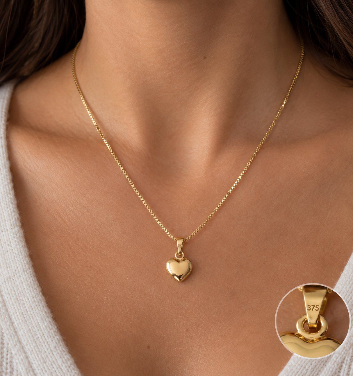 Colliers: Herz Echtgold mit Kette s925 – Neuf avec emballage d'origine à Hemmental par Zirconwelt