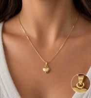 Herz Echtgold mit Kette s925