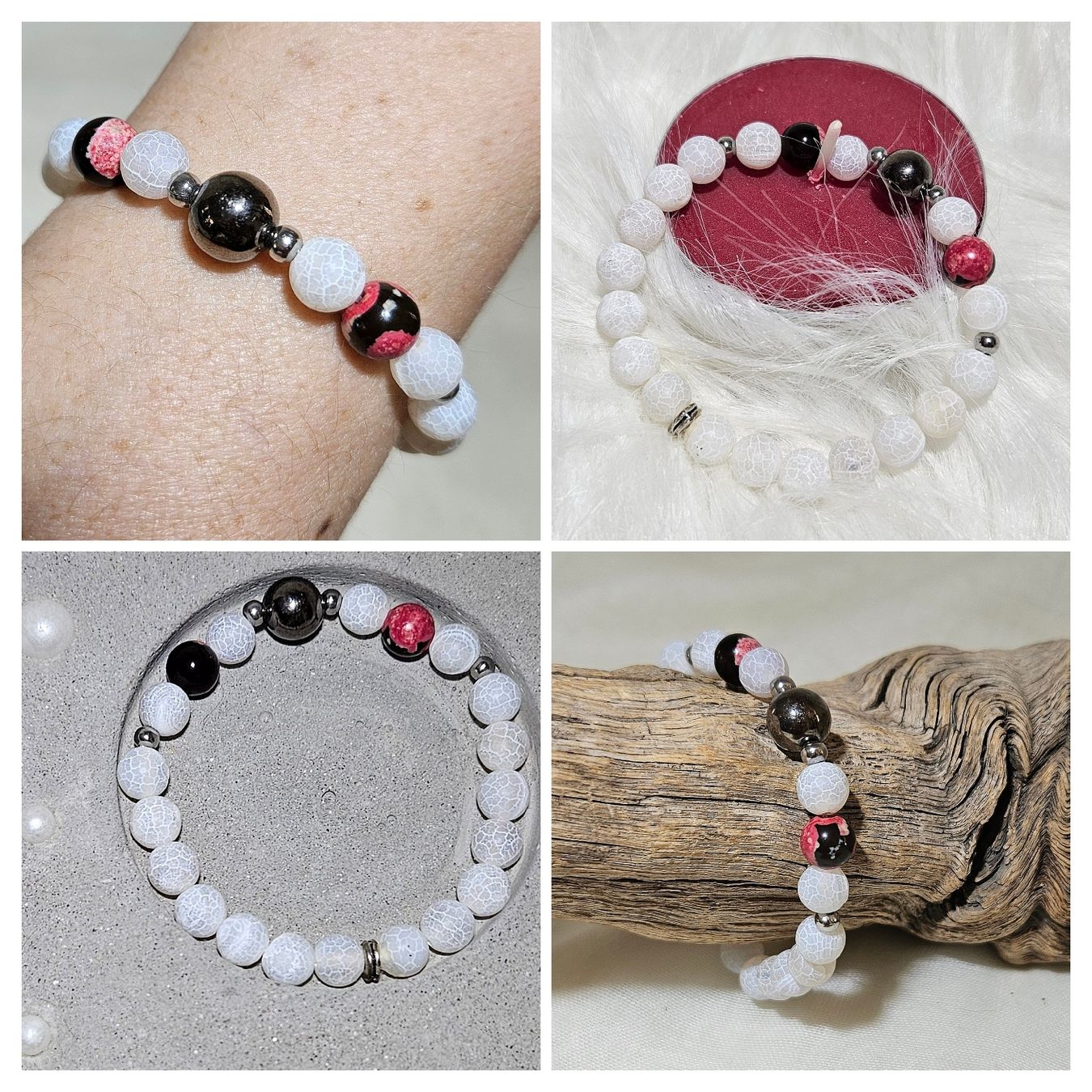Bracciali & Braccialetti: weisse Farb-Mix Armk. - Spendenaktion – Nuovo (secondo la descrizione) da Unterkulm venduto da Nachtigall