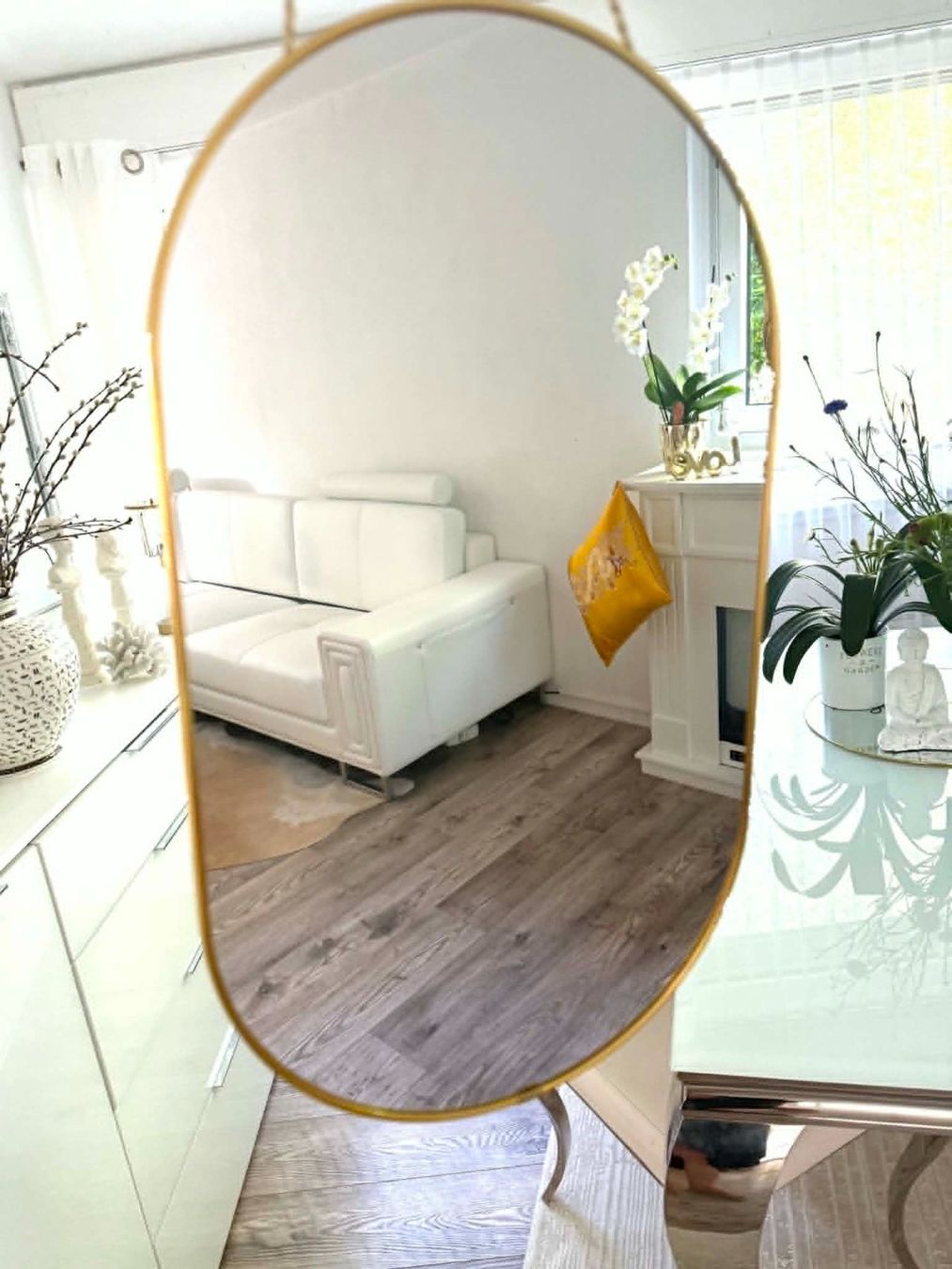 Specchi: Deko Spiegel goldig modern neu – Nuovo (secondo la descrizione) da Bern venduto da Miraitrading 1