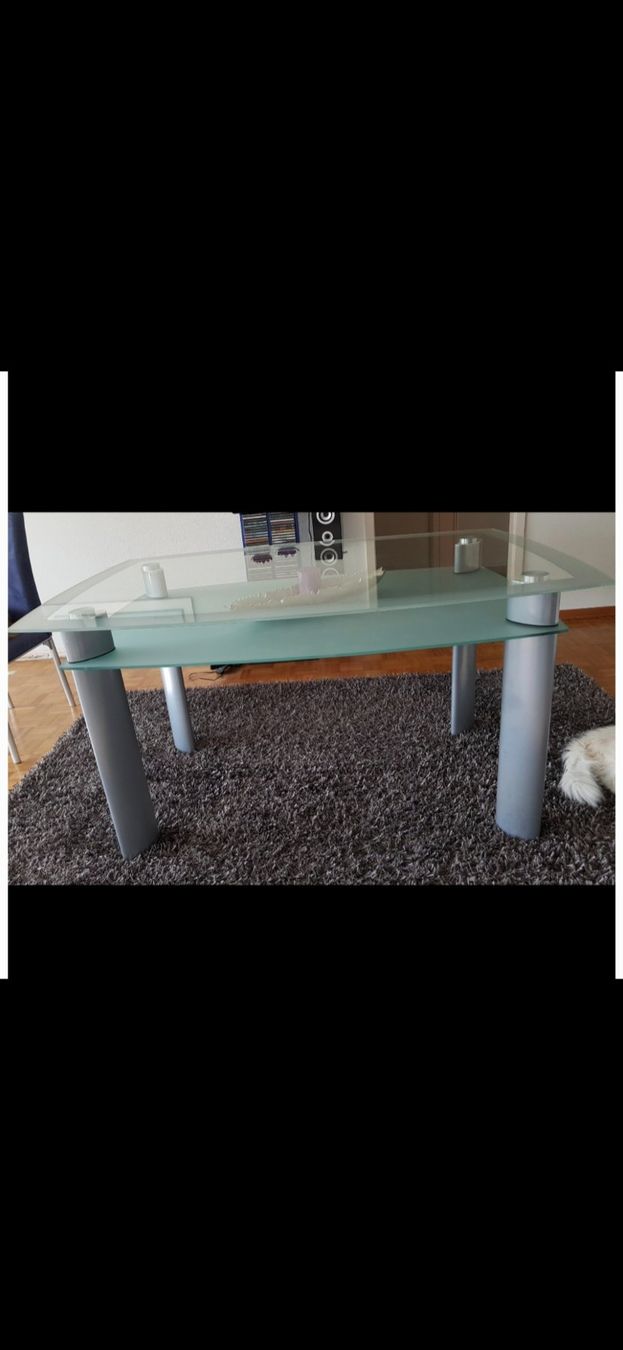 Tischset: Table en verre + 4 chaises – Gebraucht aus Neuchâtel von simbajoyce123 2