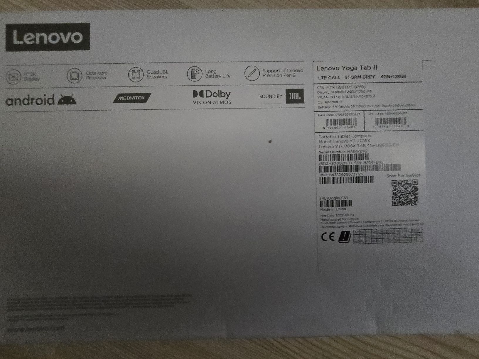 Lenovo Tablet PC: Lenovo Yoga Tab 11 LTE CALL – Usato da Mellingen venduto da Rognot 2