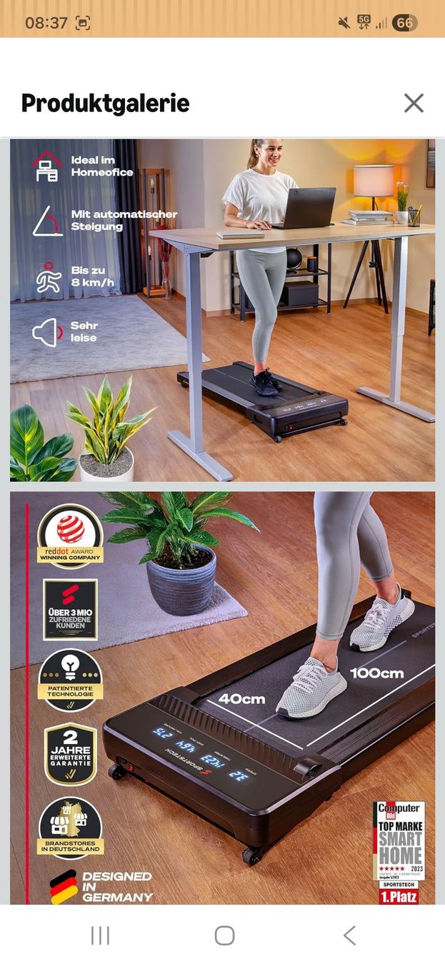 Sportstech Vélos d'appartement: Sportstech sPad500 / WalkingPad – Neuf (Voir description) à Basel par mar_wr92 7