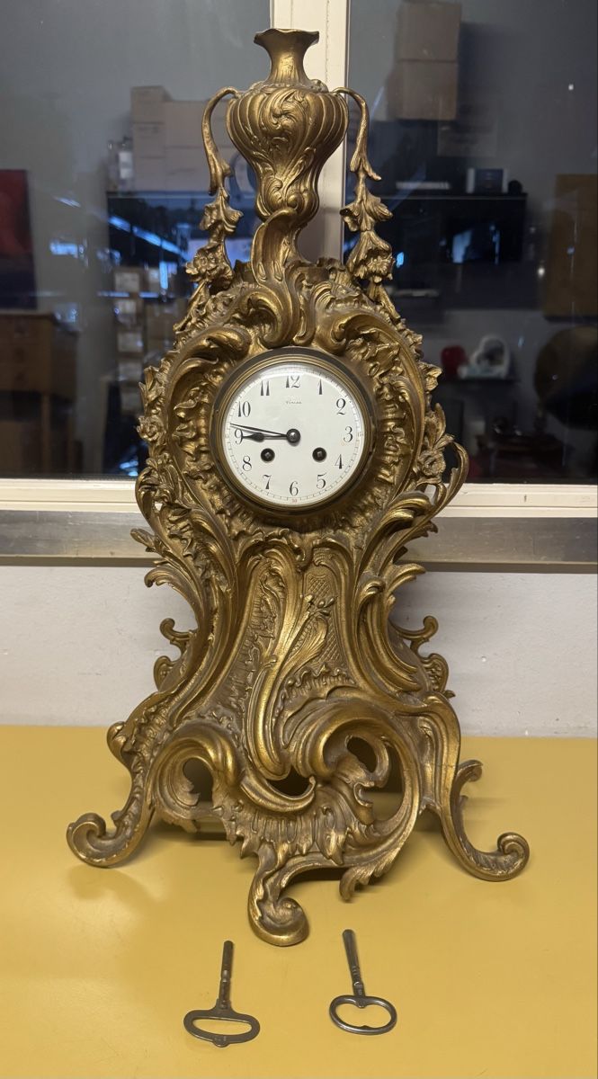 Orologi da terra & Orologi da parete: Tischuhr Türler Messing  – Usato da Schlieren venduto da Freundlich02