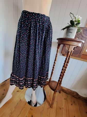 LUCIE LINDEN LL Jupe Rock Midi 70s Vintage Boho 38