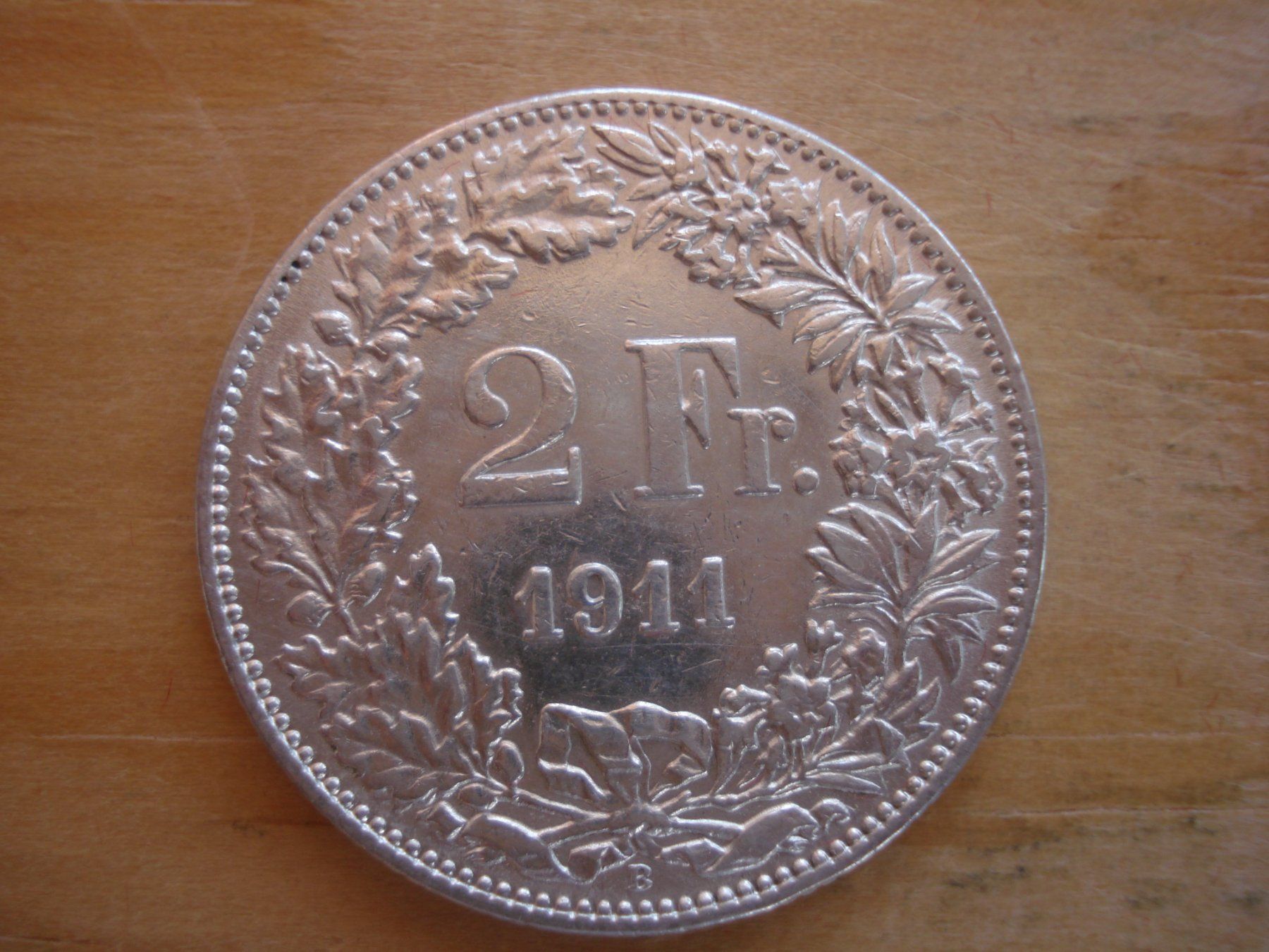 Alle Münzen: (C1) 2 Franken 1911 VZ+ – Gebraucht aus Erlach von Net-Coins