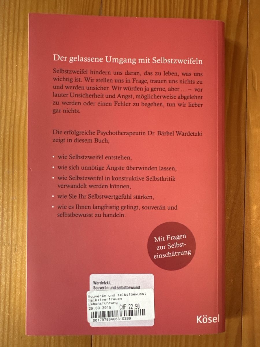 Libri: Souverän & selbstbewusst, Bärbel Wardetzki – Nuovo (secondo la descrizione) da Herrliberg venduto da Fips71 1