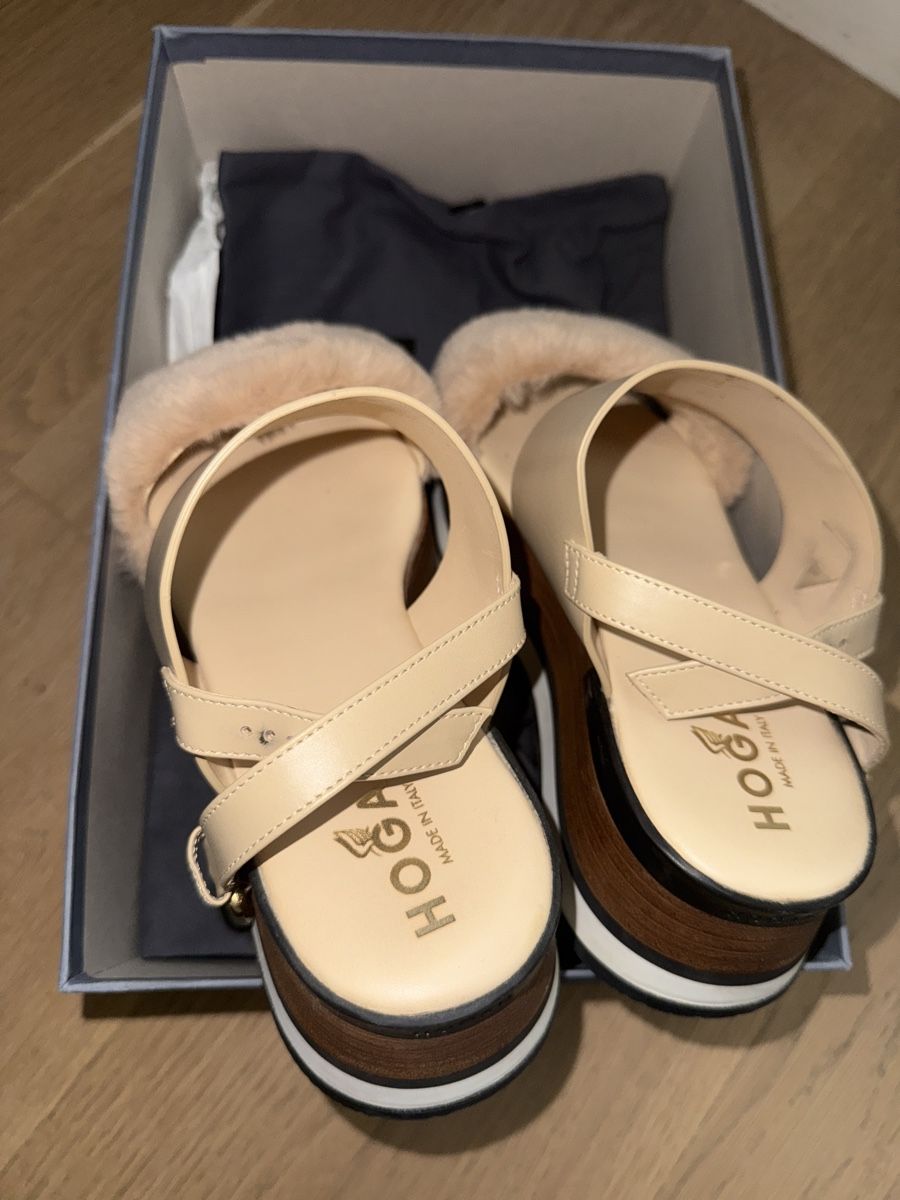 Hogan Scarpe da donna: Hogan Sandals, size 391/2, fur, platform – Usato da Chêne-Bougeries venduto da Avion2014 3