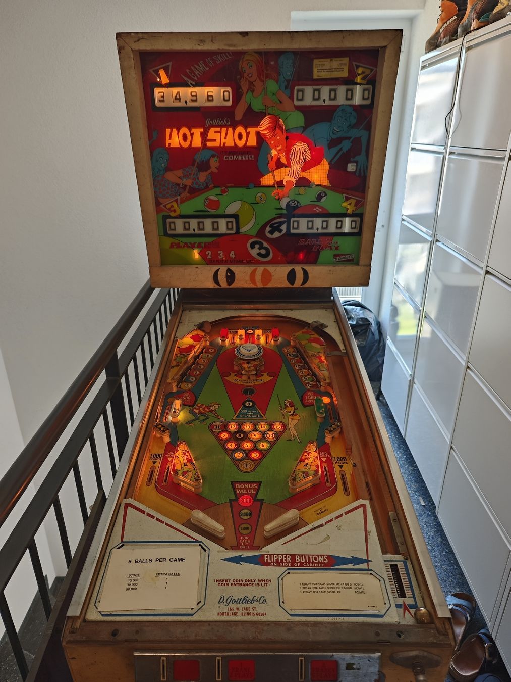 Flipperkästen: Flipperkasten Hot Shot von Gottlieb  – Defekt aus Stetten AG von marco_09