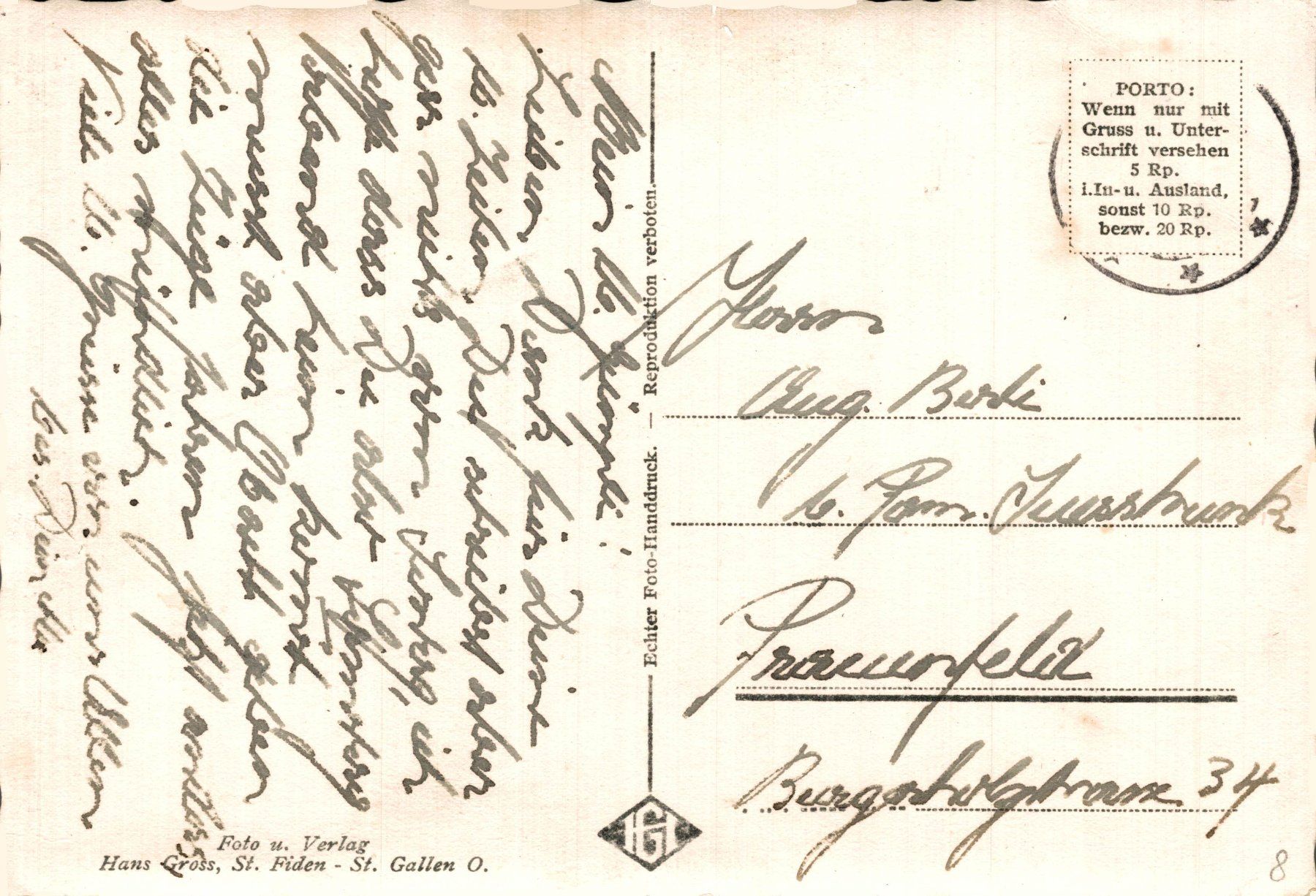 Cartoline postali: Flawil St. G. – Usato da Bronschhofen venduto da Astore 1