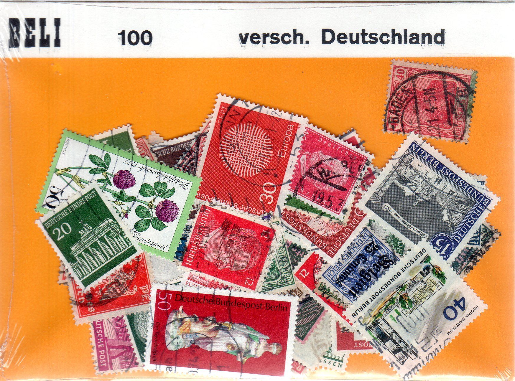 Alle Briefmarken: 100 VERSCHIEDENE BRIEFMARKEN DEUTSCHLAND - SP26 – Gebraucht aus Losone von EM2019
