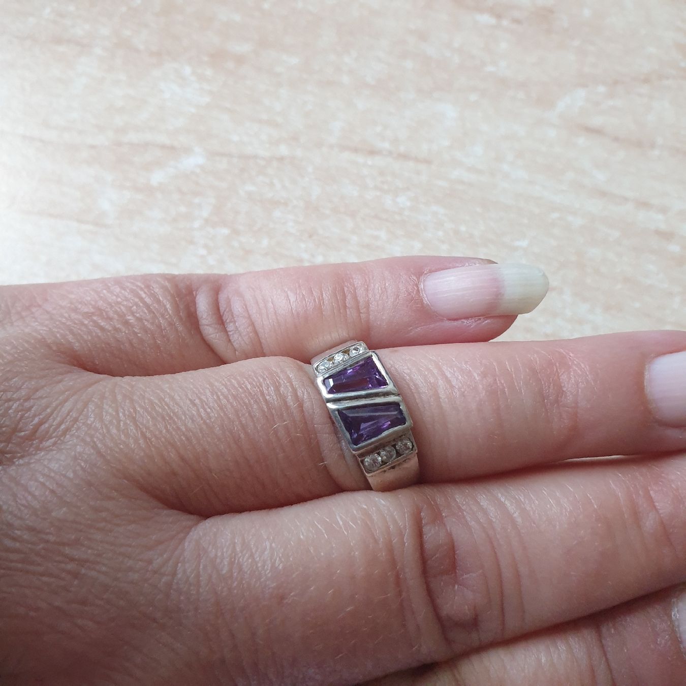 Anelli: Silberring 925er Grösse 16/56 mit Amethyst – Usato da Winterthur venduto da katzen07 4