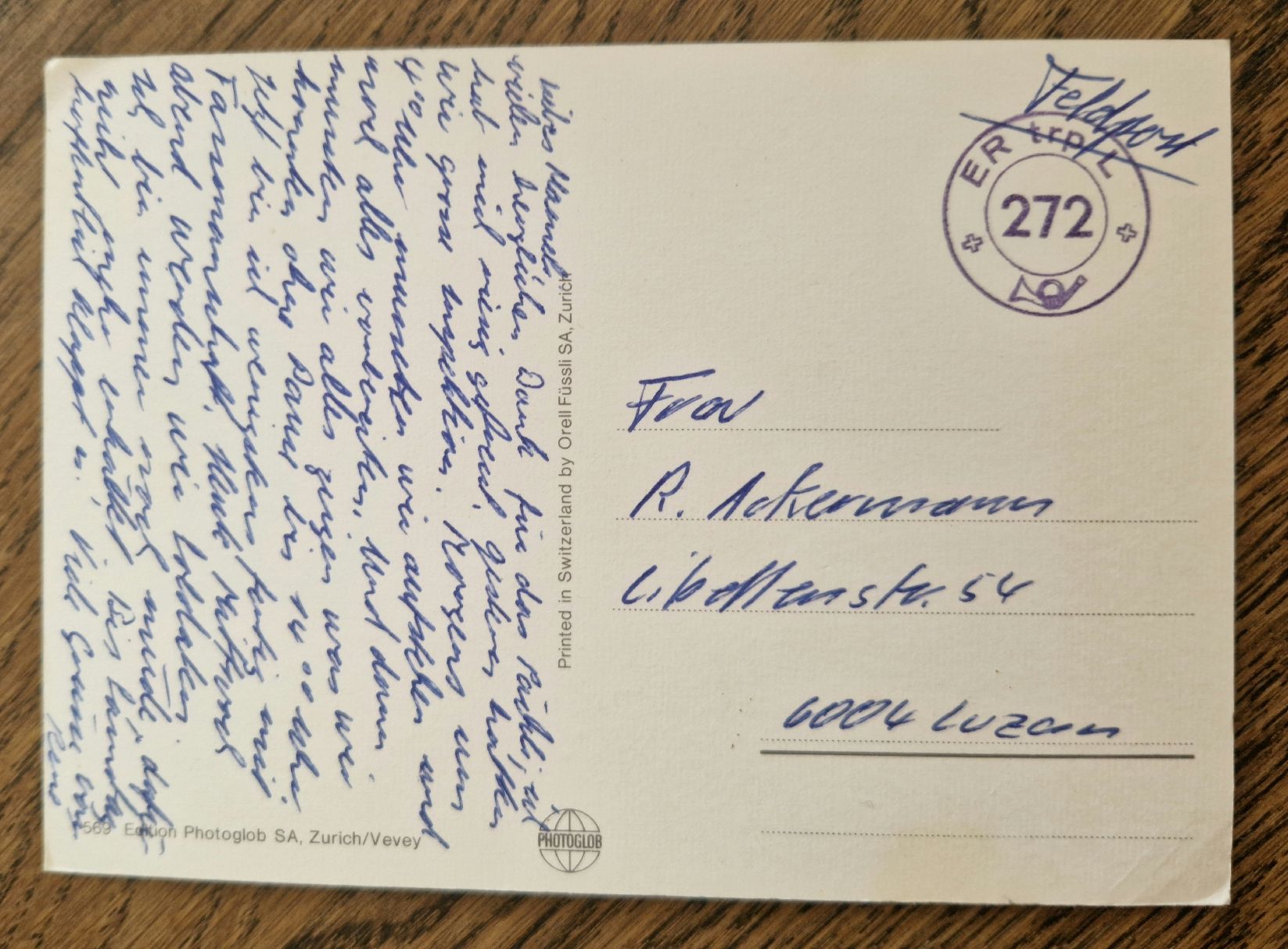 Cartoline postali: Spasskarte Militär, Feldpost – Usato da Ebikon venduto da Donar50 1