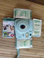 Fujifilm Instax Mini 9 camera with 5 film, light blue