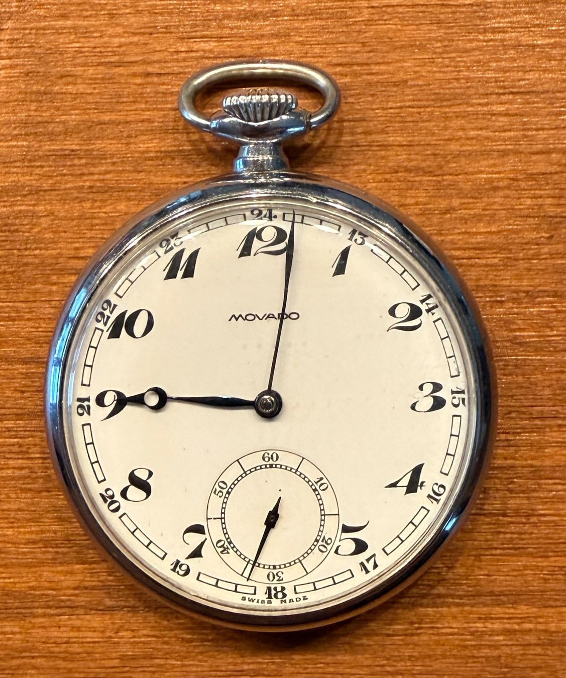 Movado Orologi: Movardo Chrom Taschenuhr – Usato da Derendingen venduto da Micamus