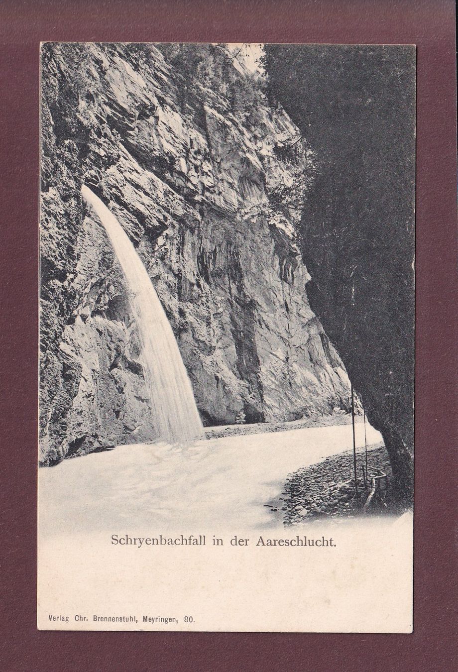 Cartes postales: SCHRYENBACHFALL in der Aareschlucht – D'occasion à Pully par nicecards