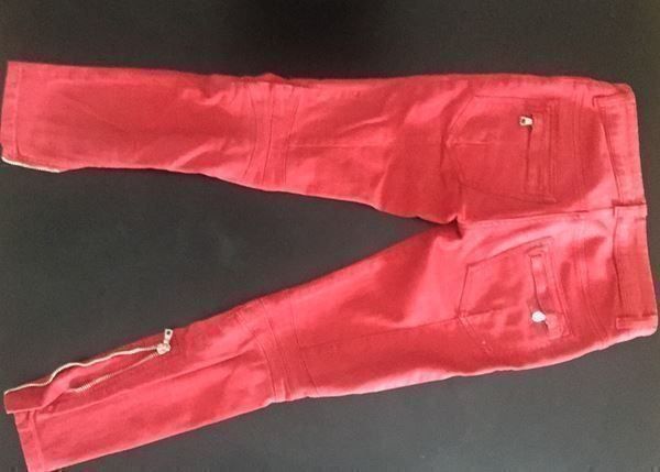 Jeans: (KOPIE) Balmain, jeans slim rouge, – Usato da Oberglatt ZH venduto da Hero1512 3