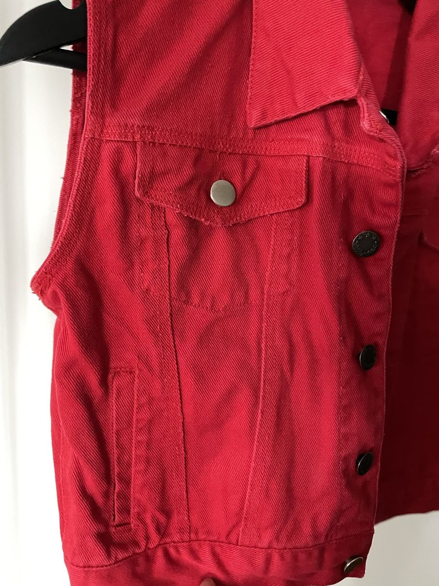 Gilet & Giacche senza maniche: Rote Vintage Jeans-Weste – Usato da Zofingen venduto da silbosja 3