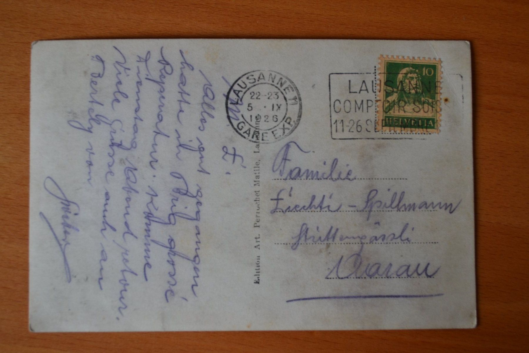 Cartoline postali: AK Lausanne – Usato da Beinwil am See venduto da kajak55 1