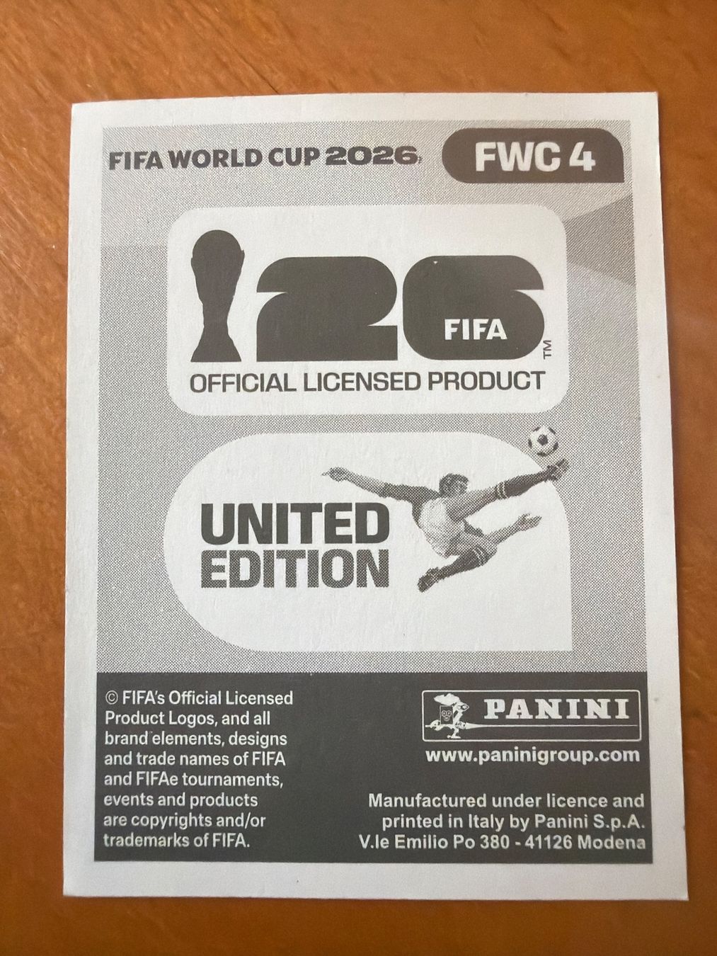Panini Cartes à collectionner: Panini FWC4 – Neuf (Voir description) à Susten par Rechnun 1