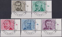 1971, Nr.498-502 "Mediziner" +Ersttags-Vollstempel + TAB's.