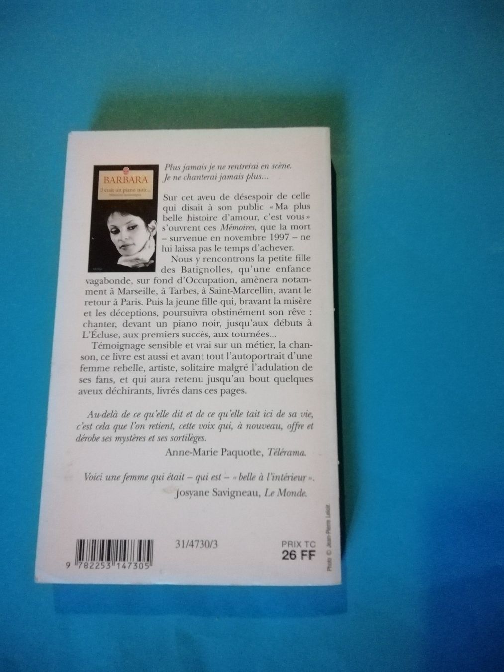 Livres: Barbara "Il était un piano noir..." – D'occasion à Commugny par Juliemimi 1