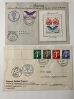 Ballonpost 1939, 2 vers. Fahrten m. teils besserer Frankatur